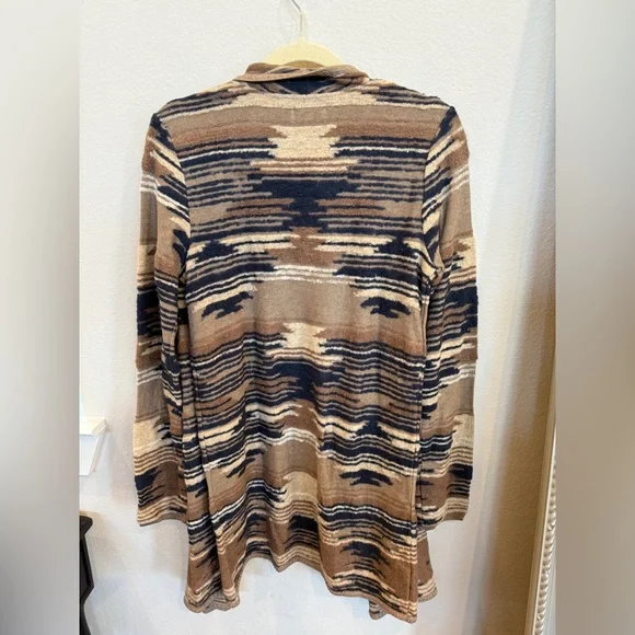 Lucky Brand Striped Brown and Black Cardigan - Picture 5 of 6